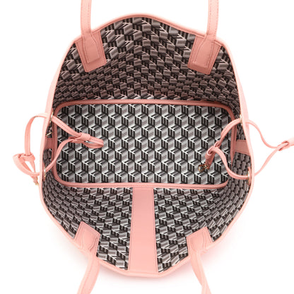 Exclusive MCM Pink Visetos Medium Liz Reversible Shopper Tote — Top View