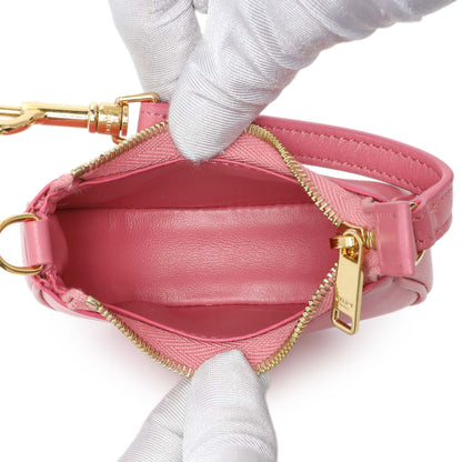 Exclusive Celine Pink Calfskin Micro Ava Pouch Charm — Top View