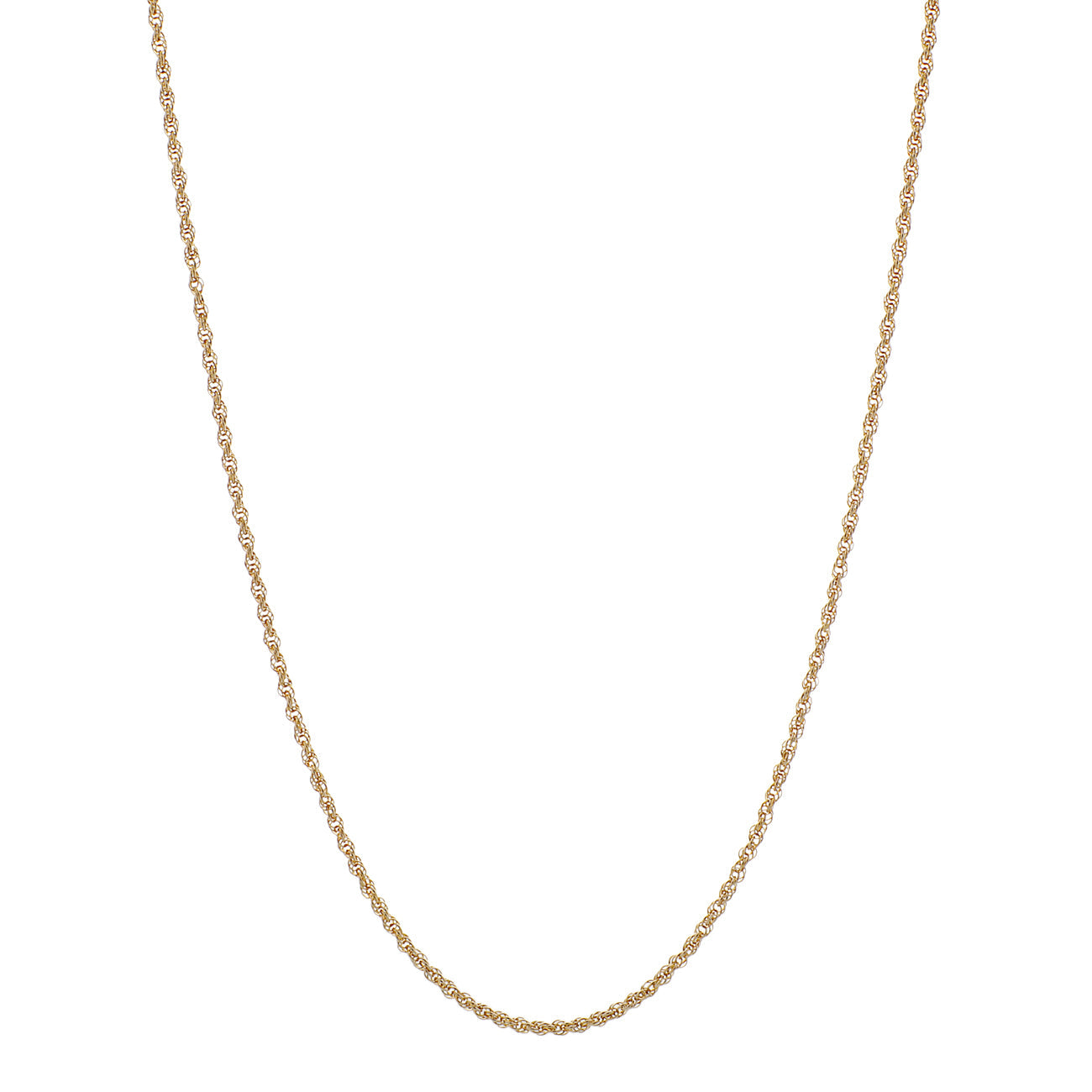 Exclusive 14K Yellow Gold Rope Chain — Front View
