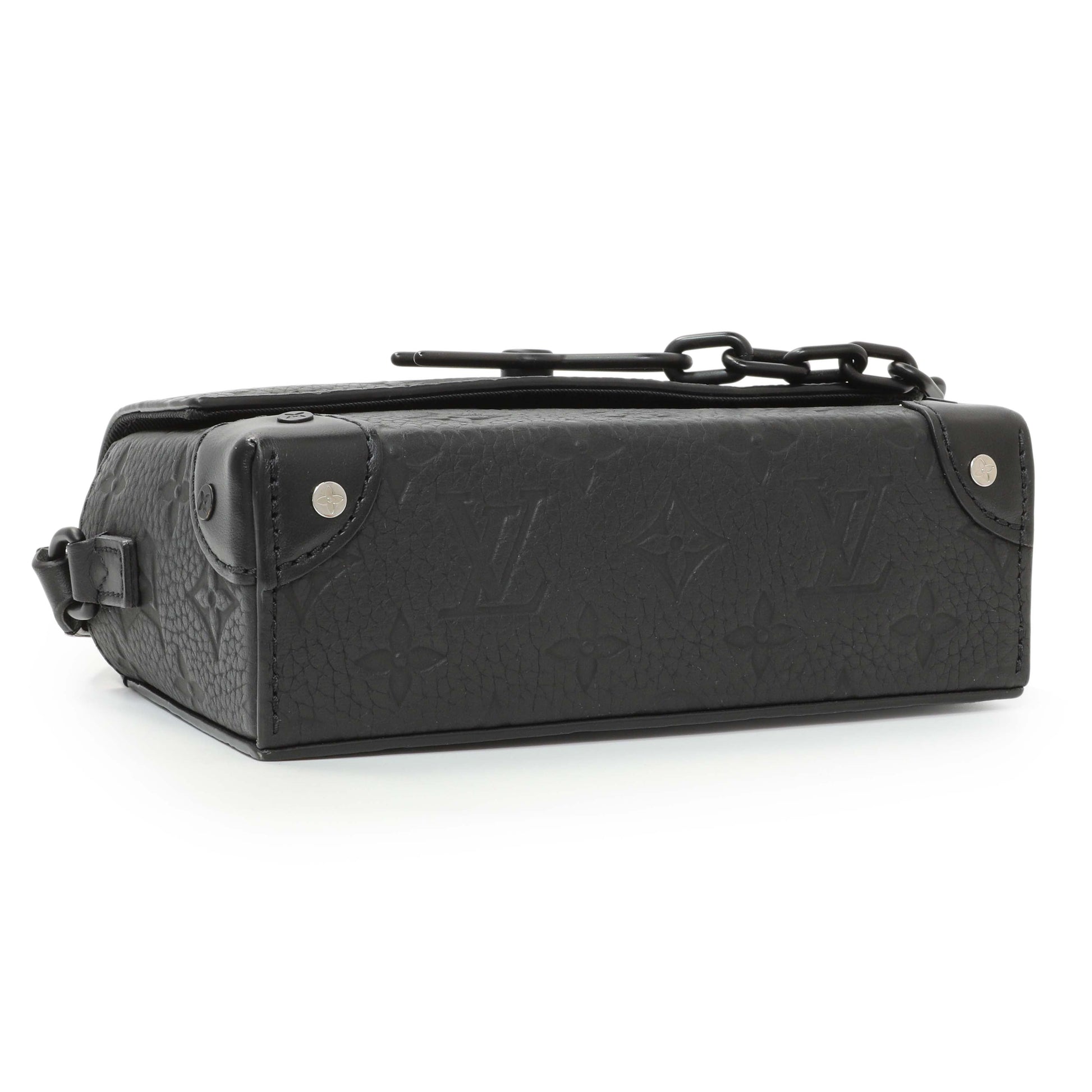 Exclusive Louis Vuitton Black Taurillon Monogram Steamer Wearable Wallet — Back View