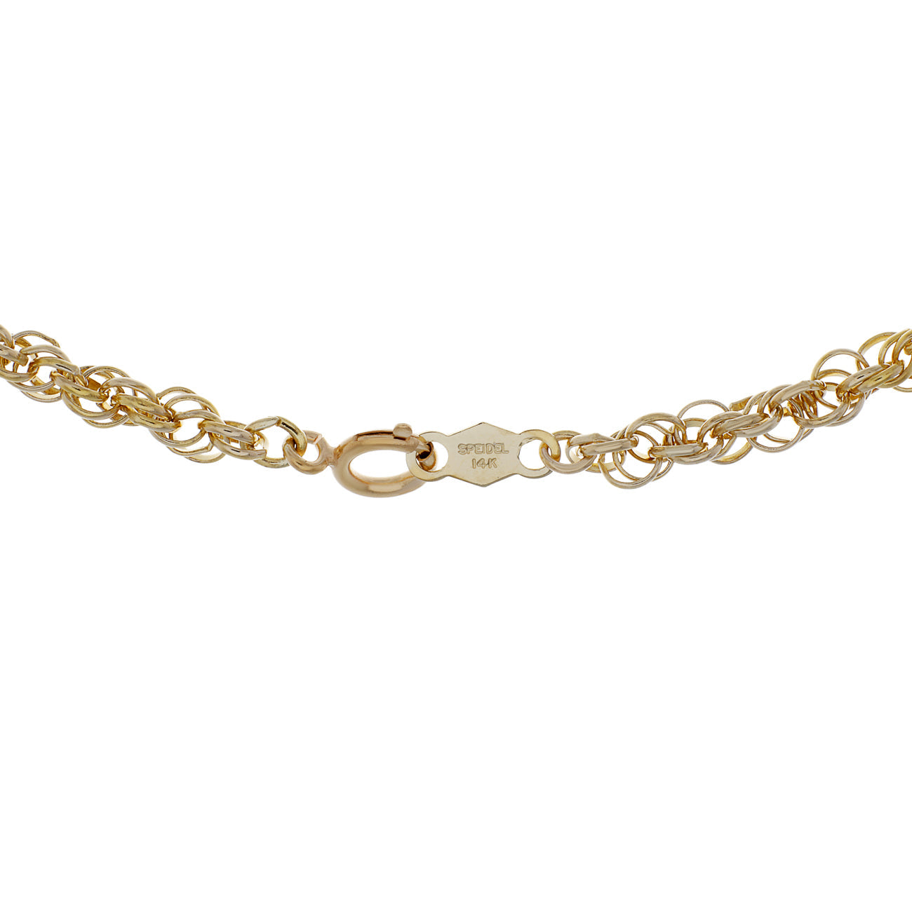 Exclusive 14K Yellow Gold Rope Chain — Side View