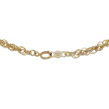 Exclusive 14K Yellow Gold Rope Chain — Side View