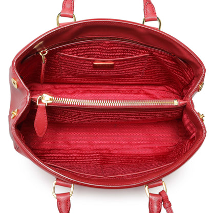 Exclusive Prada Red Saffiano Lux Parabole Tote — Alternate View 8