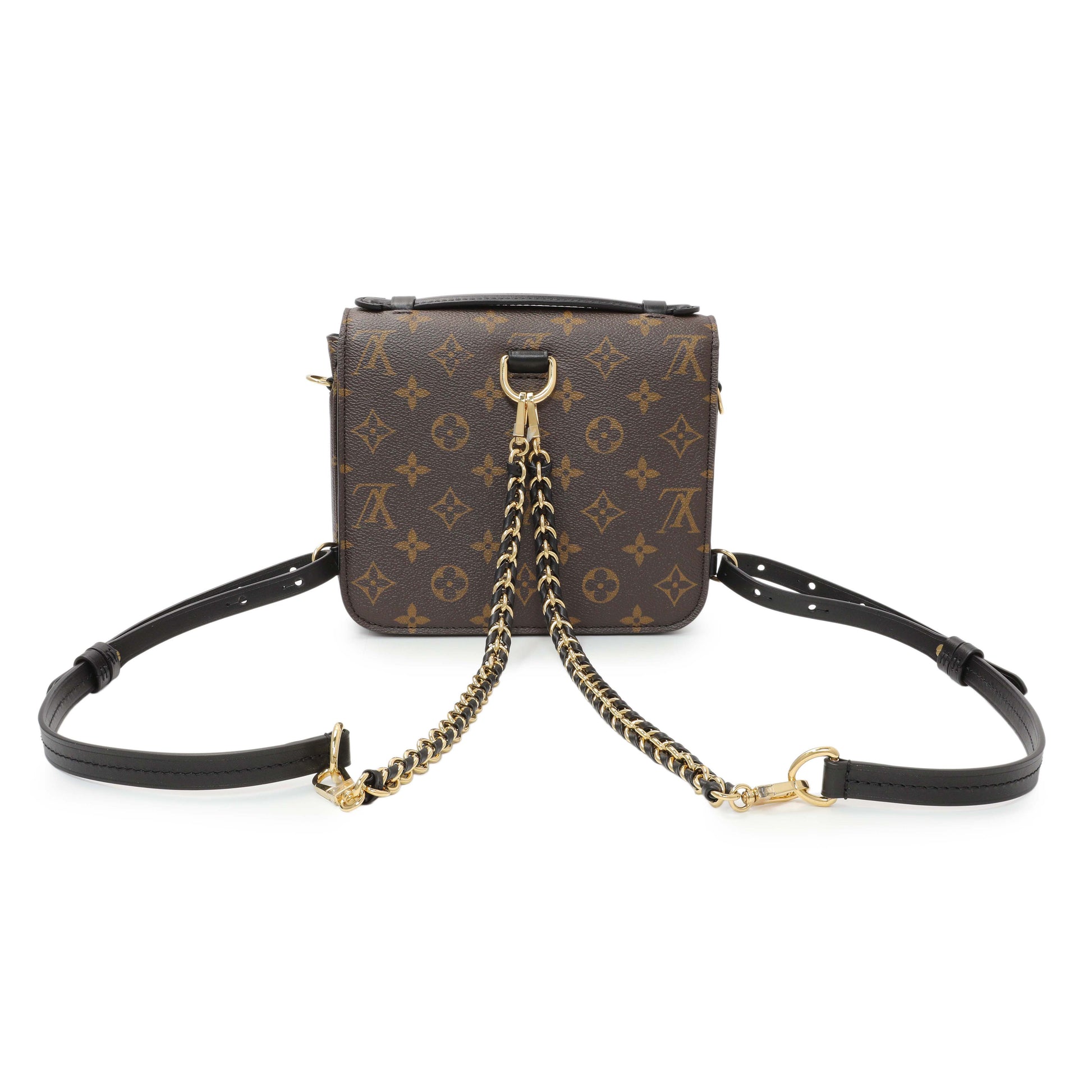 Exclusive Louis Vuitton Reverse Monogram Pochette Metis Backpack — Side View
