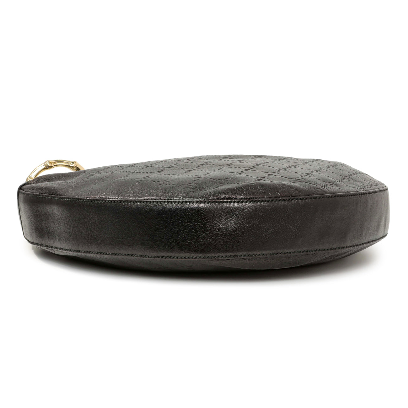 Exclusive Gucci Guccissima Half Moon Bamboo Ring Hobo — Back View