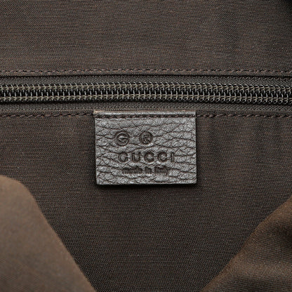 Exclusive Gucci Brown Monogram Nylon Day Backpack — Detail View