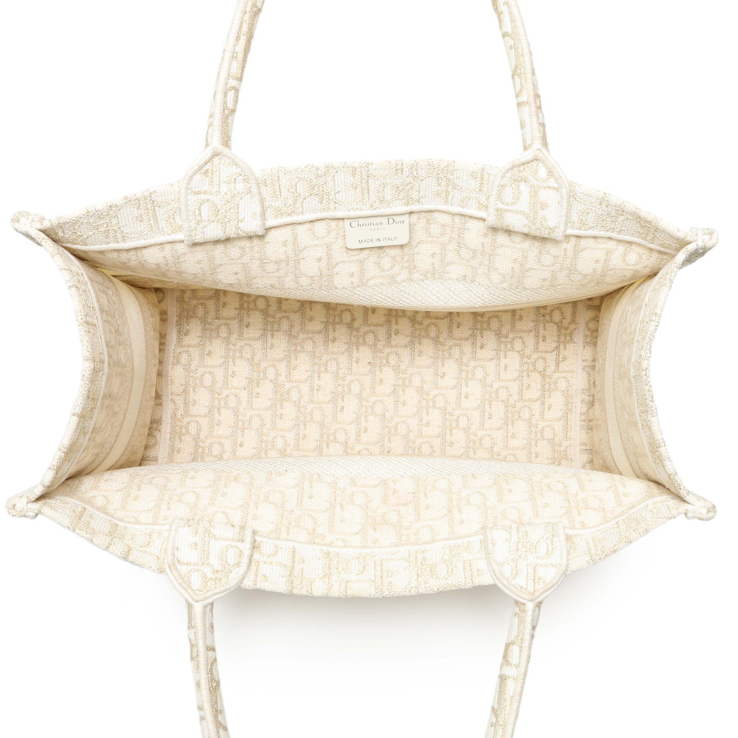 Exclusive Christian Dior Gold Oblique Medium Book Tote — Alternate View 8
