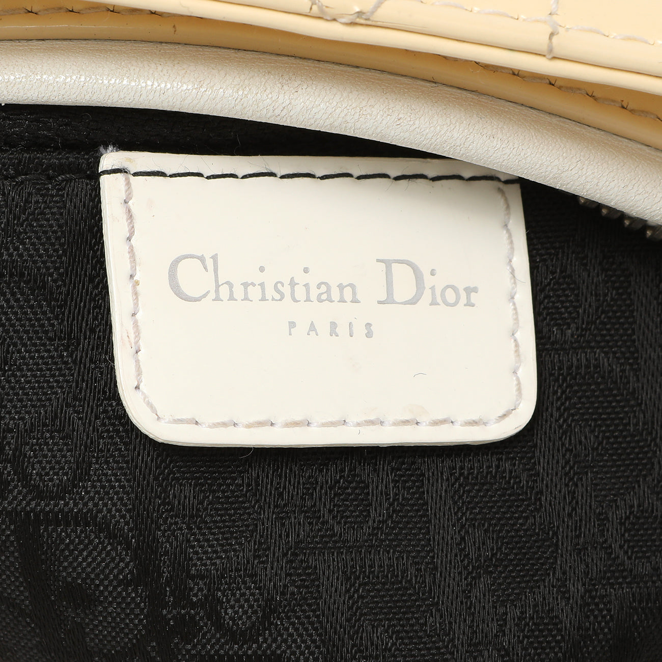 Exclusive Christian Dior Ivory Patent Cannage Medium Lady Dior — Alternate View 8