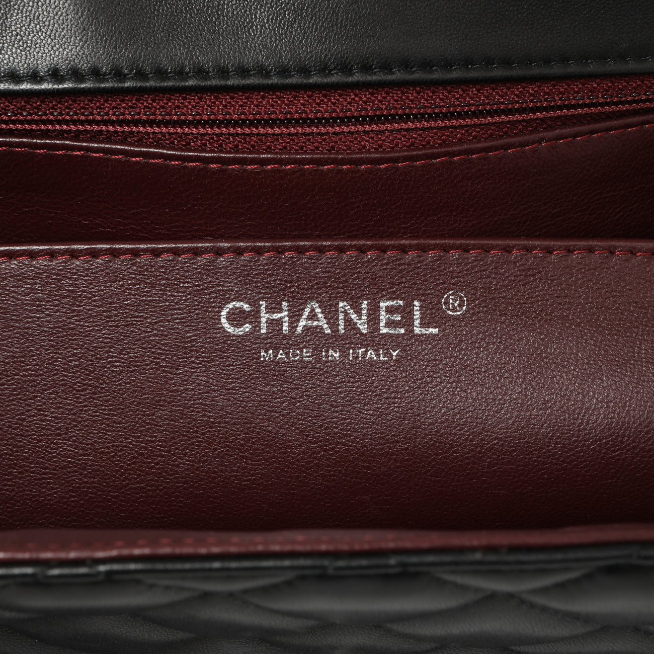 Exclusive Chanel Black Quilted Lambskin Maxi Single Flap — Detail View