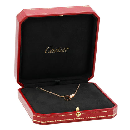 Exclusive Cartier 18K Rose Gold Interlocking Love Pendant — Detail View