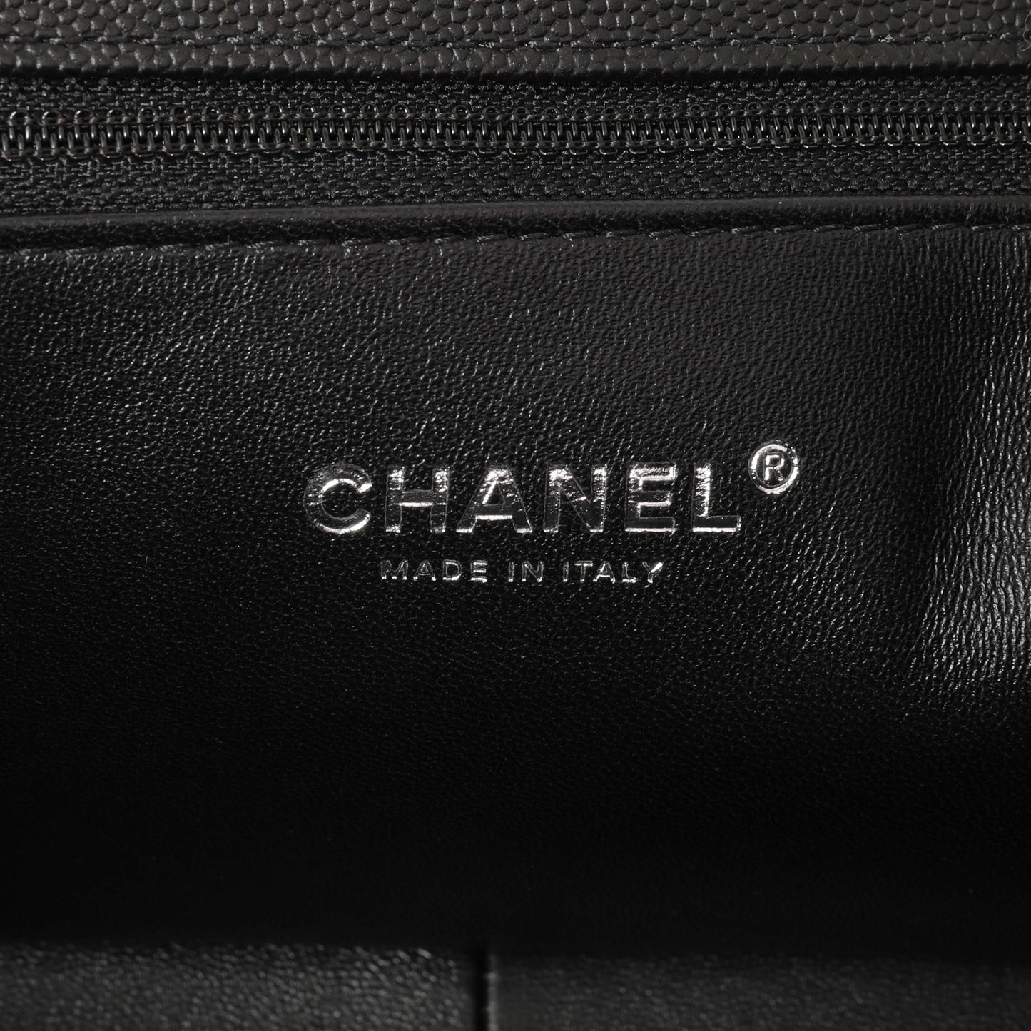 Exclusive Chanel Black Quilted Caviar New Medium Boy Bag — Lifestyle View