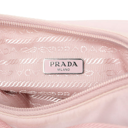 Exclusive Prada Pink Nylon Mini Re-Edition 2000 Bag — Detail View
