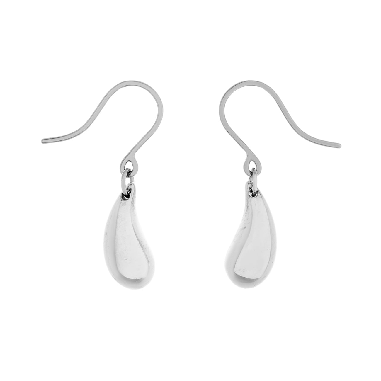 Exclusive Tiffany & Co. Sterling Silver Teardrop Earrings — Front View
