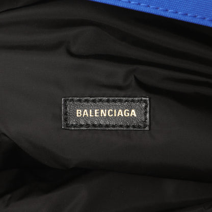 Exclusive Balenciaga Electric Blue Sport Nylon Logo Wheel Belt Bag — Detail View
