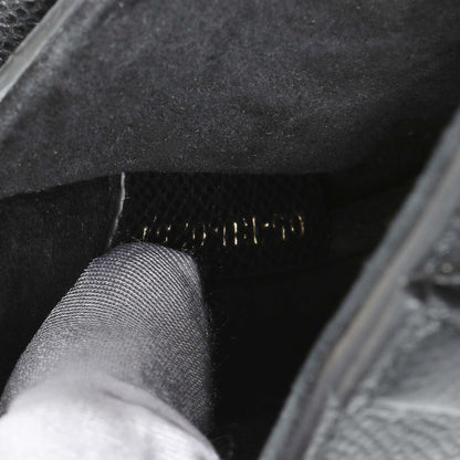 Exclusive Christian Dior Black Grained Calfskin Mini Saddle Bag — Lifestyle View