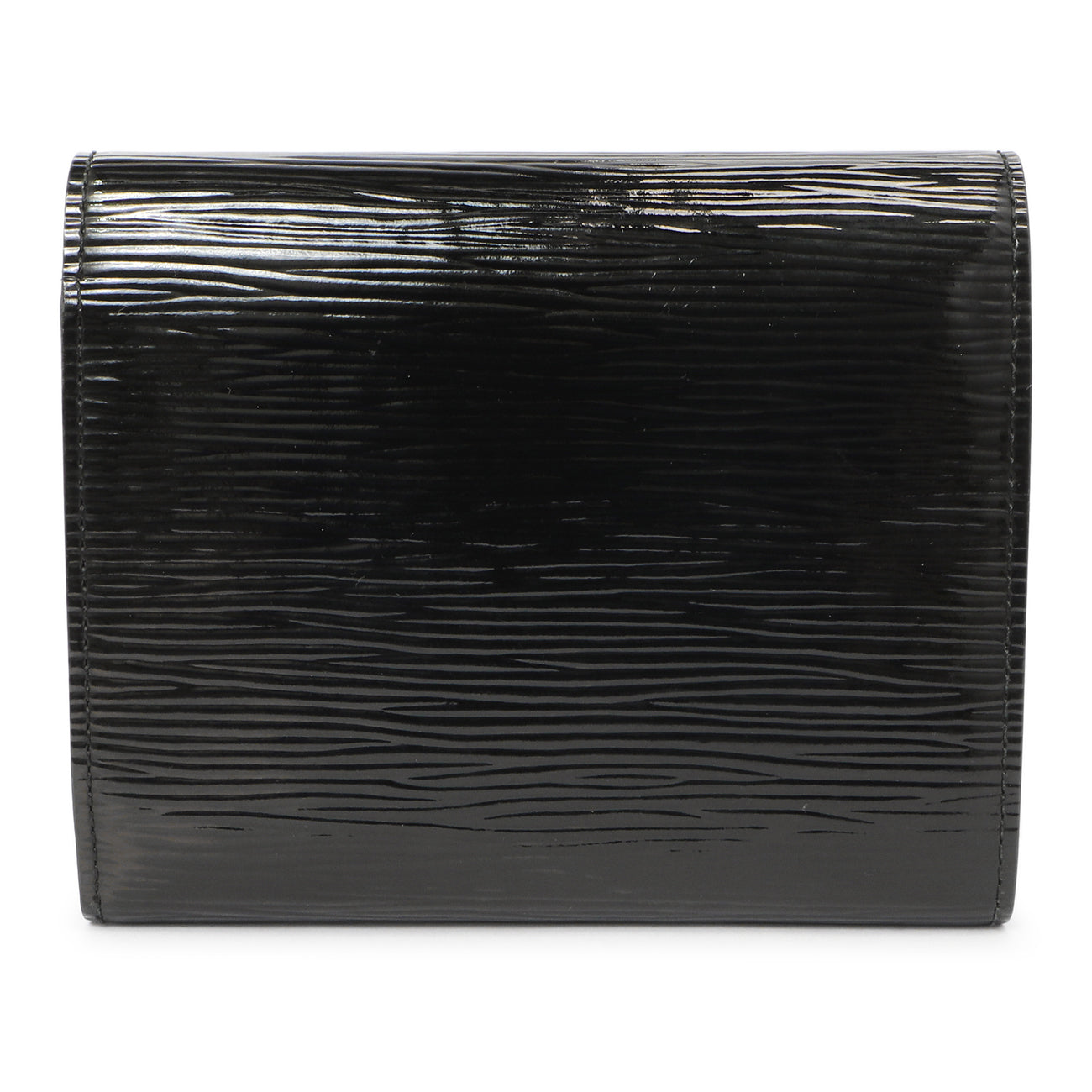 Exclusive Louis Vuitton Black Electric Epi Joey Wallet — Side View