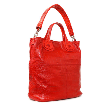 Exclusive Givenchy Red Crocodile Embossed Calfskin North South Nightingale — Side View