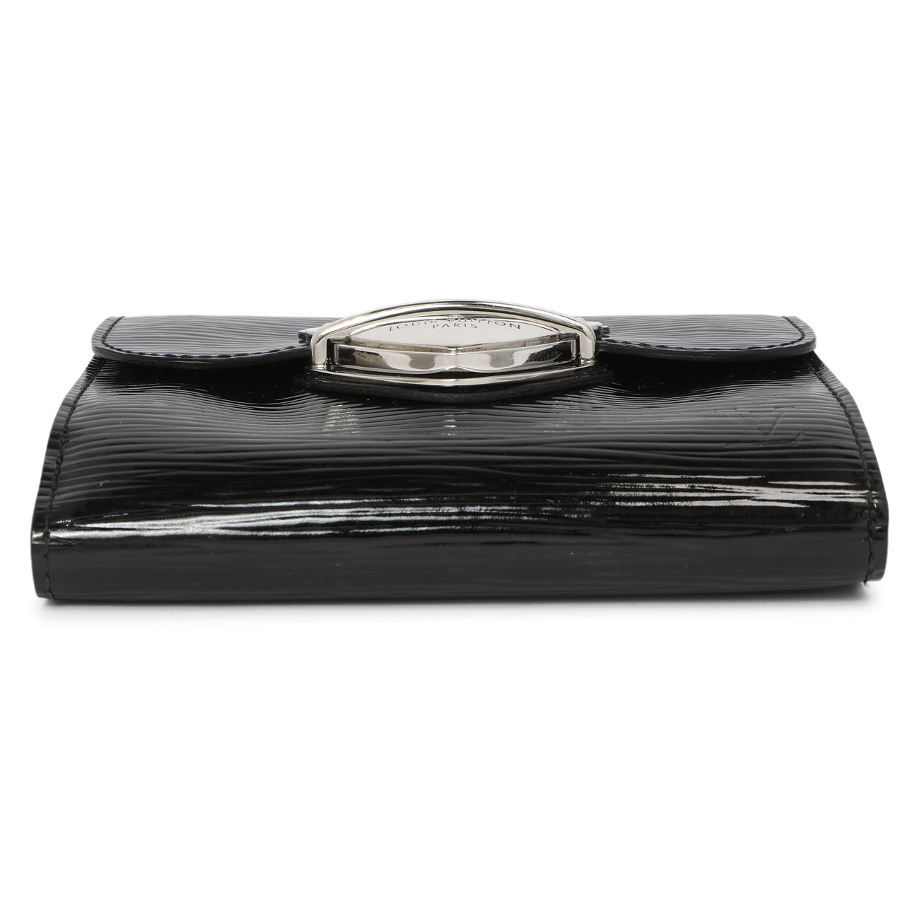 Exclusive Louis Vuitton Black Electric Epi Joey Wallet — Back View