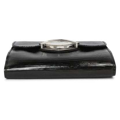 Exclusive Louis Vuitton Black Electric Epi Joey Wallet — Back View