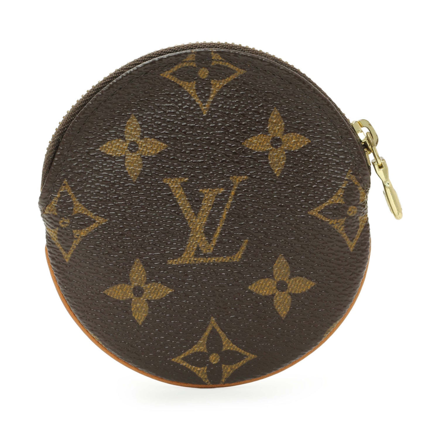 Exclusive Louis Vuitton Monogram Round Coin Purse — Side View