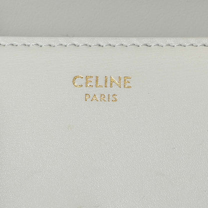 Exclusive Celine Grey Shiny Calfskin Small Triomphe Wallet — Detail View