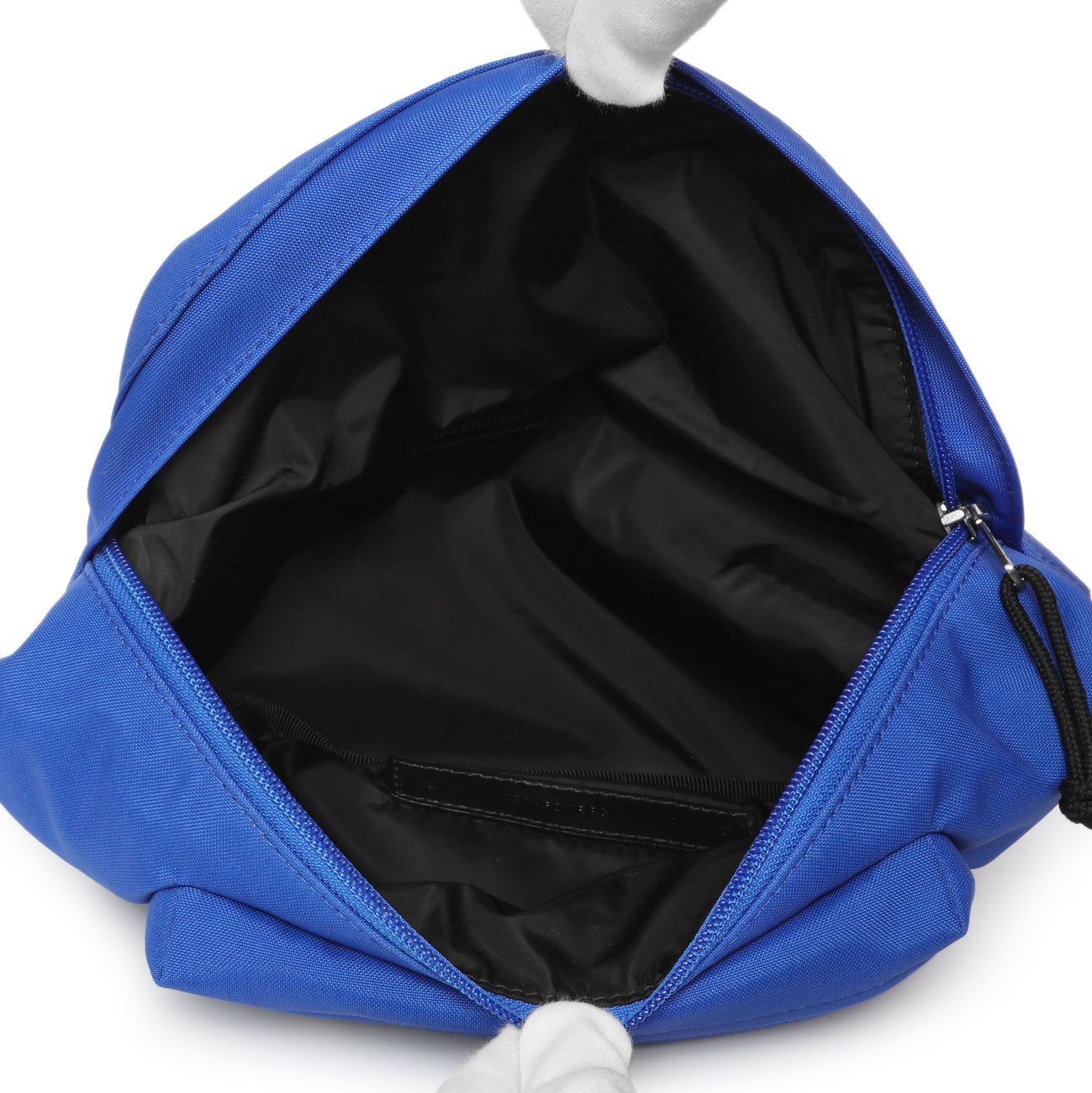 Exclusive Balenciaga Electric Blue Sport Nylon Logo Wheel Belt Bag — Top View