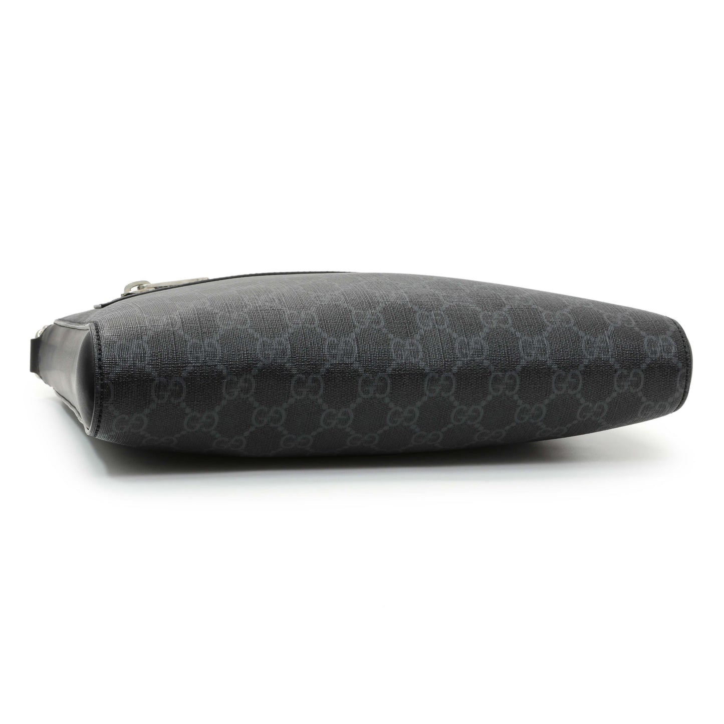 Exclusive Gucci GG Supreme Monogram Web Flat Messenger Bag — Back View