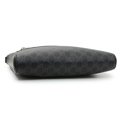 Exclusive Gucci GG Supreme Monogram Web Flat Messenger Bag — Back View