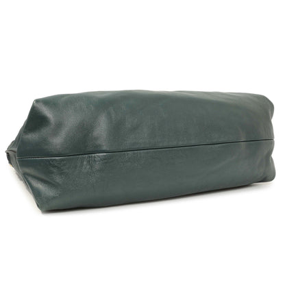 Exclusive Salvatore Ferragamo Teal Calfskin Fanisa Gancini Hobo — Back View