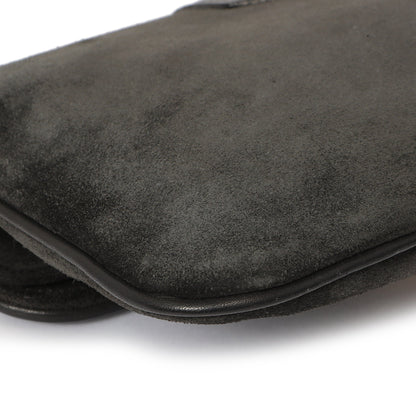 Exclusive Louis Vuitton Black Suede Sofia Coppola Slim Clutch — Lifestyle View