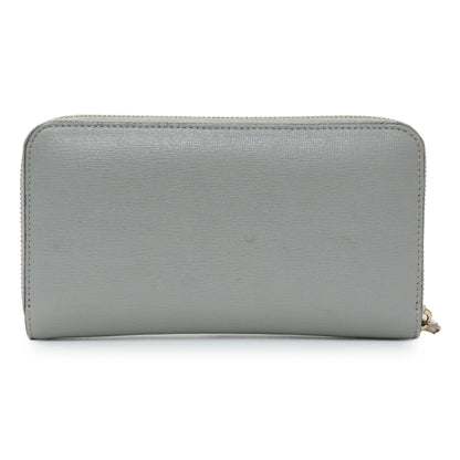 Exclusive Fendi Vitello Elite Monster Eyes Studded Zip Around Wallet — Side View