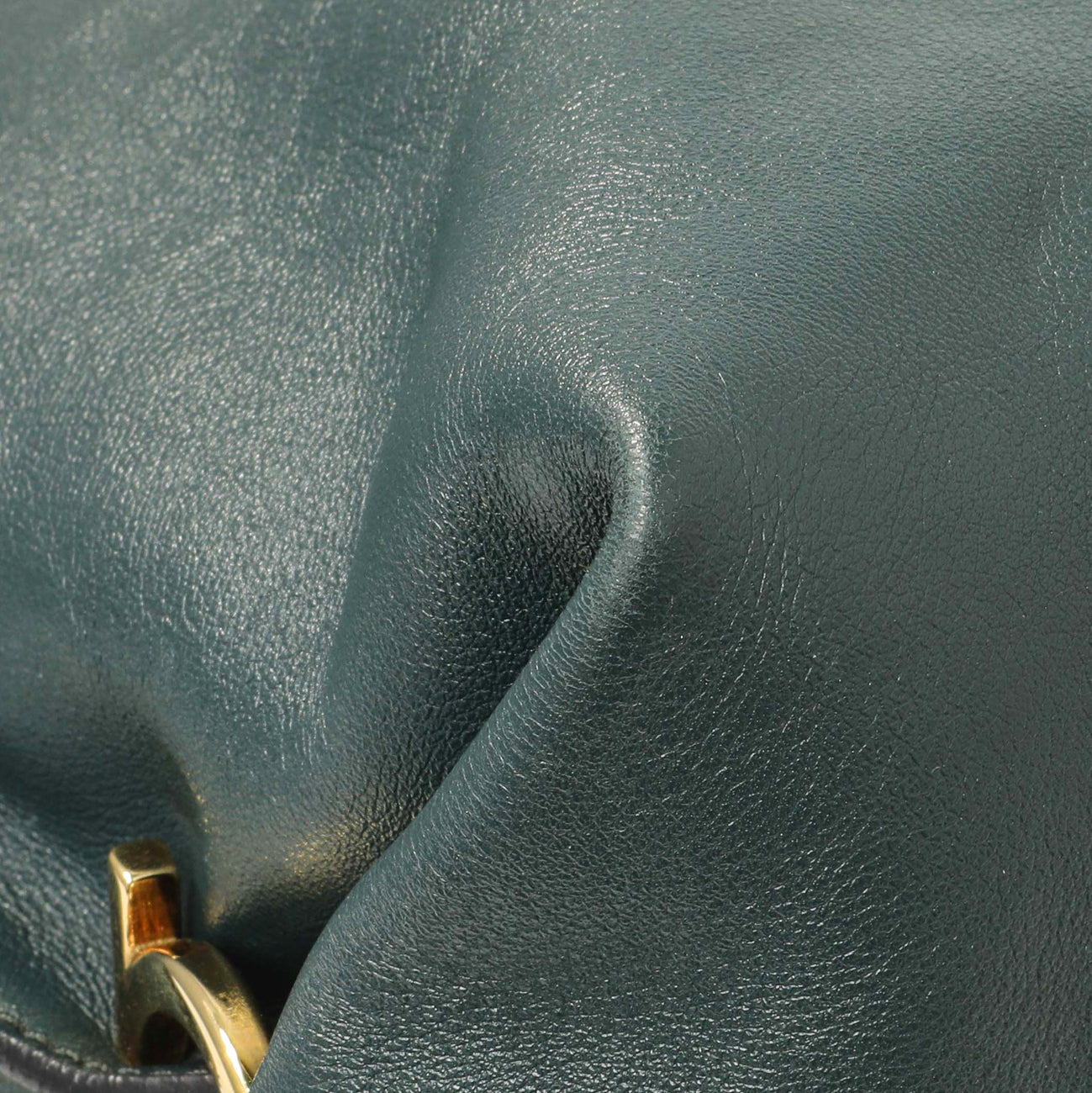 Exclusive Salvatore Ferragamo Teal Calfskin Fanisa Gancini Hobo — Top View