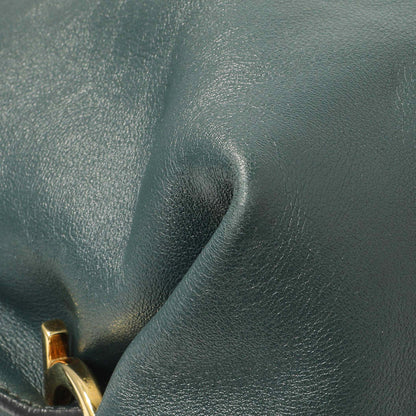 Exclusive Salvatore Ferragamo Teal Calfskin Fanisa Gancini Hobo — Top View