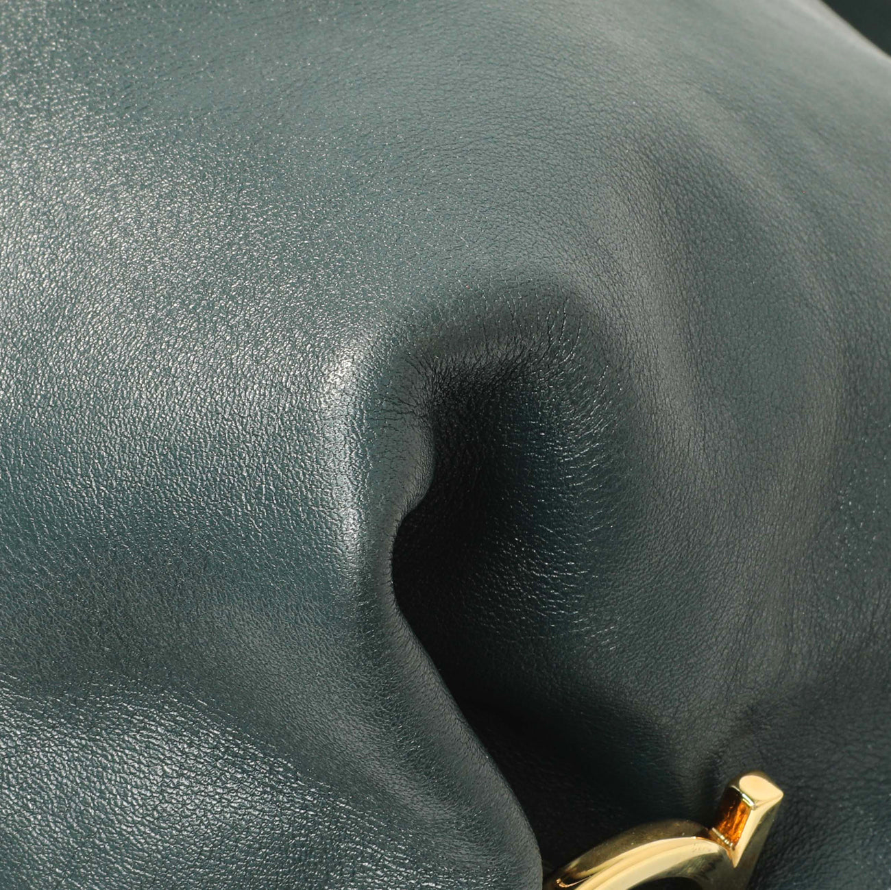 Exclusive Salvatore Ferragamo Teal Calfskin Fanisa Gancini Hobo — Detail View