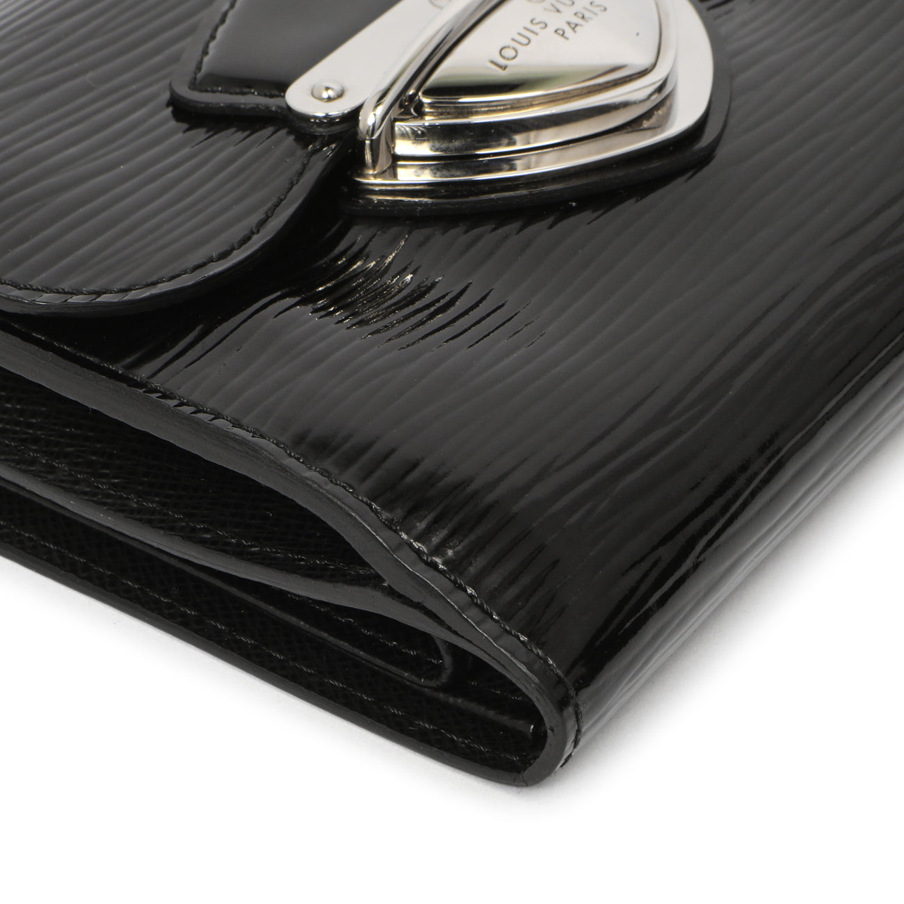 Exclusive Louis Vuitton Black Electric Epi Joey Wallet — Top View
