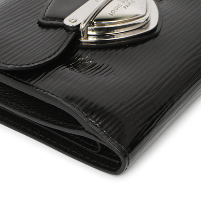 Exclusive Louis Vuitton Black Electric Epi Joey Wallet — Top View