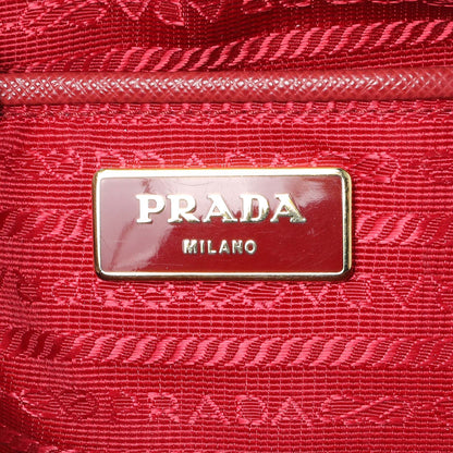 Exclusive Prada Red Saffiano Lux Parabole Tote — Alternate View 9