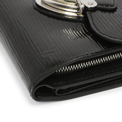 Exclusive Louis Vuitton Black Electric Epi Joey Wallet — Detail View
