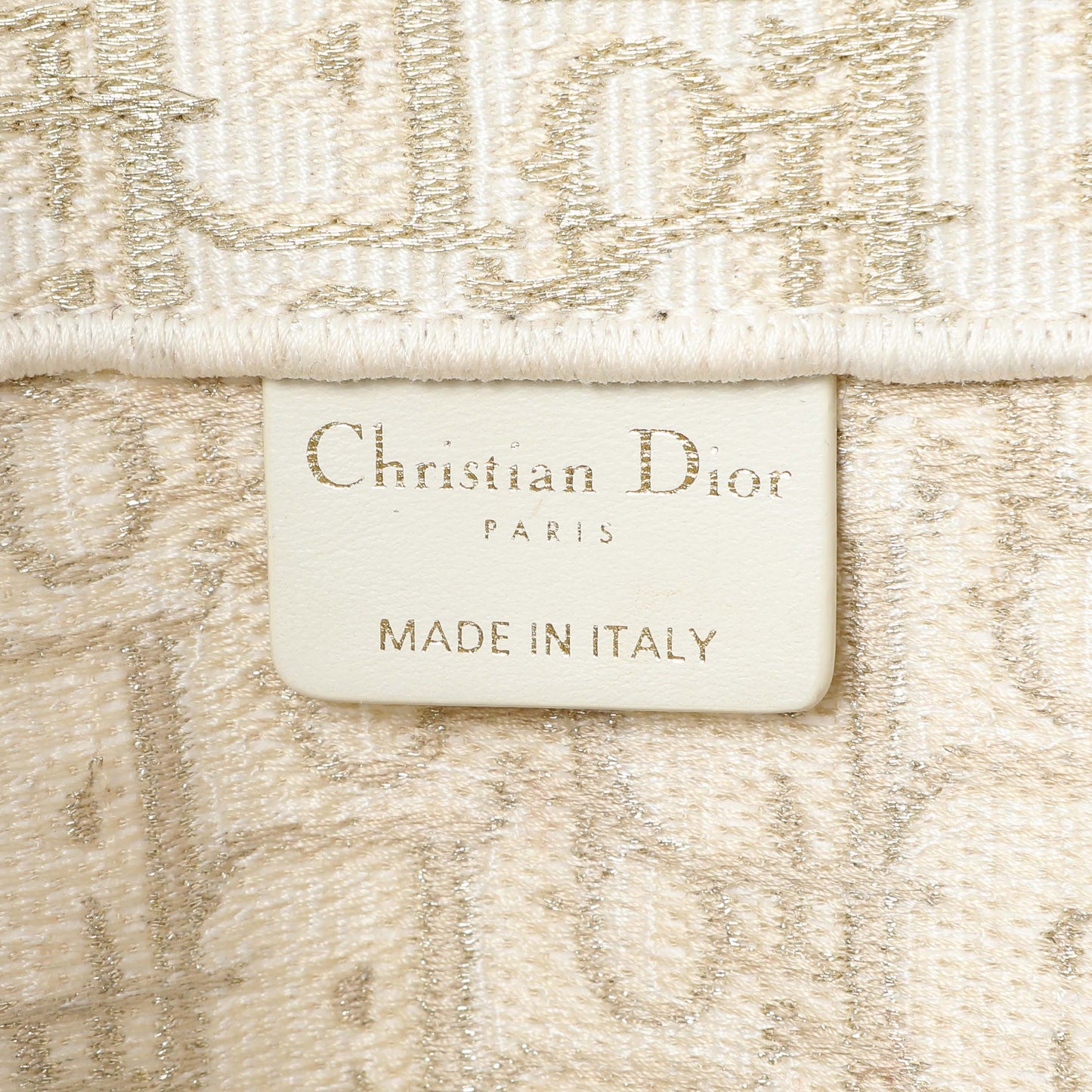 Exclusive Christian Dior Gold Oblique Medium Book Tote — Alternate View 9