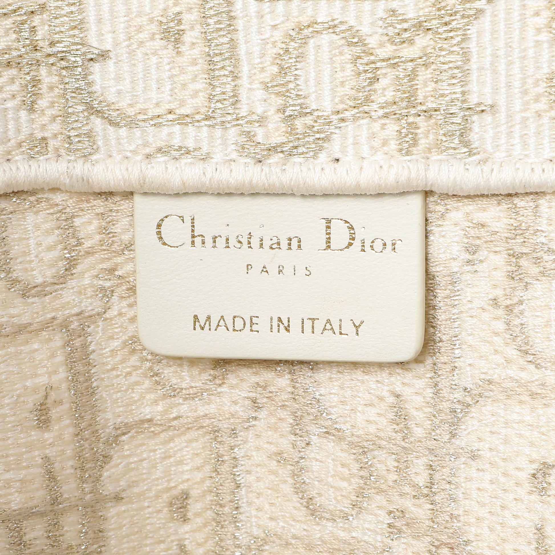 Exclusive Christian Dior Gold Oblique Medium Book Tote — Alternate View 9