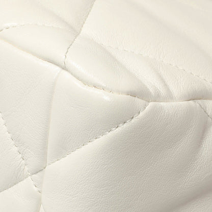 Exclusive Chanel White Quilted Lambskin Large 19 Flap — Alternate View 8