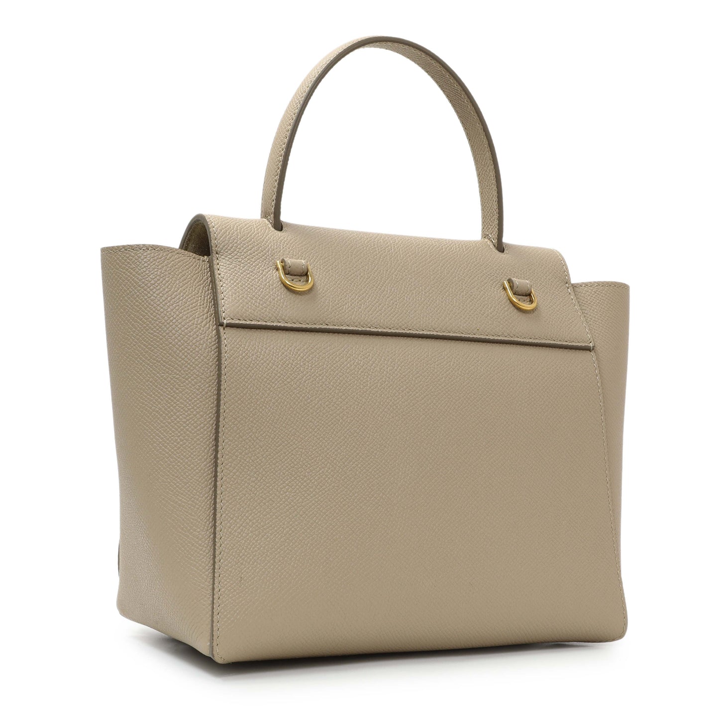 Exclusive Celine Beige Grained Calfskin Nano Belt Bag — Side View