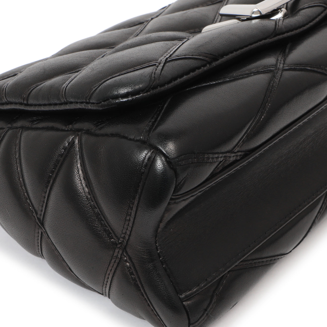 Exclusive Louis Vuitton Black Lambskin Malletage GO-14 PM — Top View