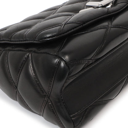 Exclusive Louis Vuitton Black Lambskin Malletage GO-14 PM — Top View