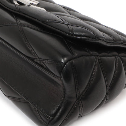 Exclusive Louis Vuitton Black Lambskin Malletage GO-14 PM — Detail View