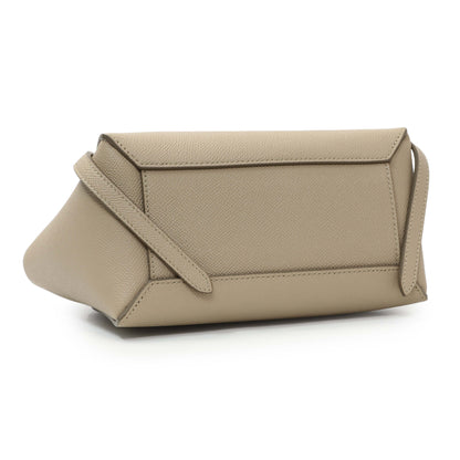 Exclusive Celine Beige Grained Calfskin Nano Belt Bag — Back View