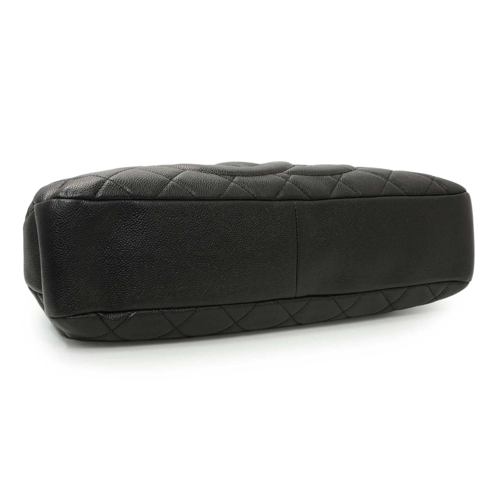 Exclusive Chanel Black Quilted Caviar CC Timeless Soft Tote — Back View