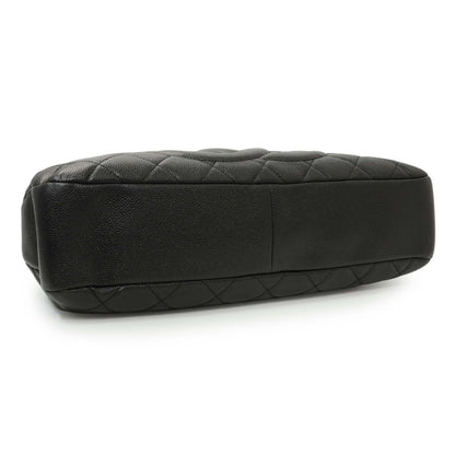 Exclusive Chanel Black Quilted Caviar CC Timeless Soft Tote — Back View
