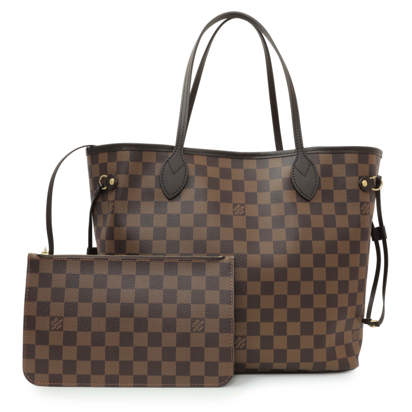 Exclusive Louis Vuitton Damier Ebene Neverfull MM — Front View