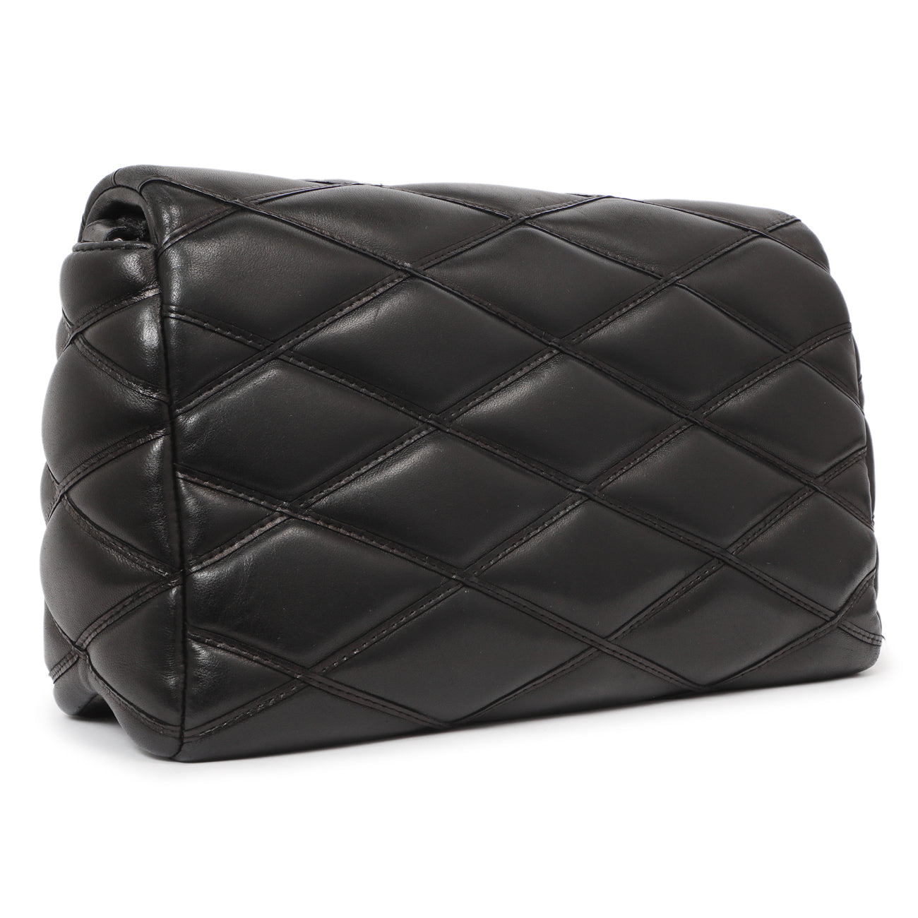 Exclusive Louis Vuitton Black Lambskin Malletage GO-14 PM — Side View